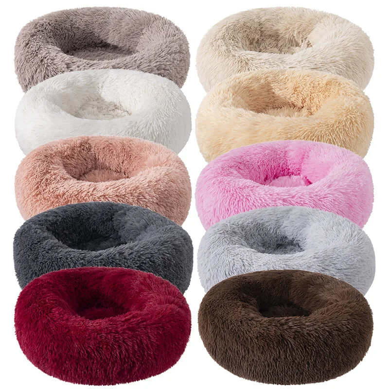 40Cm Dog Cat Plush round Nest Pet Winter Mat Pet Product Accessories Bed Multicolor Multi Size Cat Litter Dog Litter CW2222