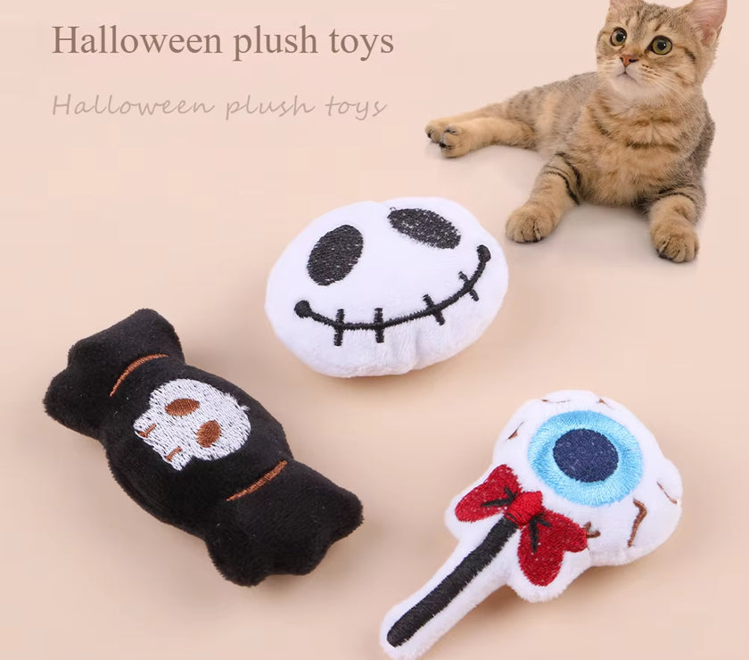 Halloween Cat Fun Pet Toys Small Accessories Halloween Plush Candy Small Pet Supplies