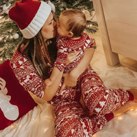 Winter 2025 Allover Print Christmas Pajamas Set Adult Kids Matching Clothes Soft Sleepwear Baby Dog Pjs Xmas Pyjamas Family Look