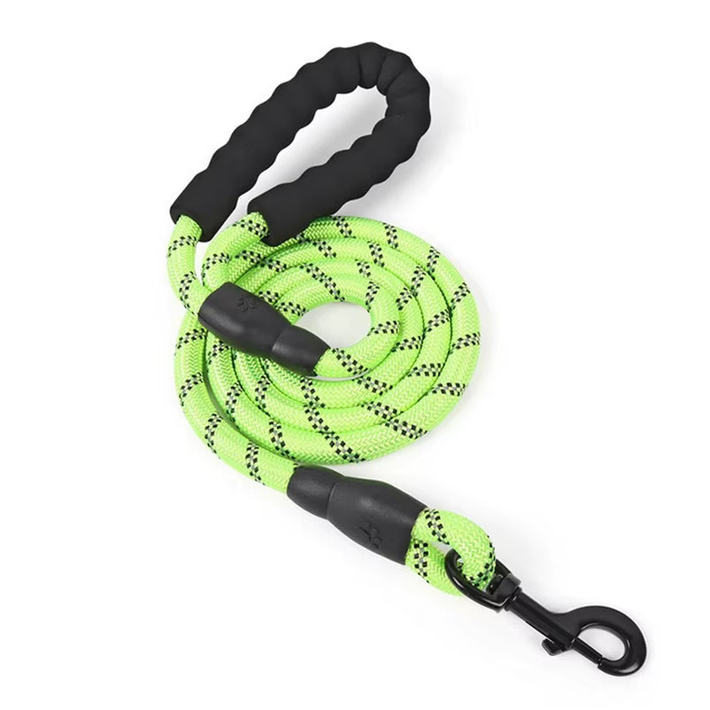 Pet Supplies Pvc Reflective Nylon round Dog Leash for Medium and Large Dogs Pet Traction Rope