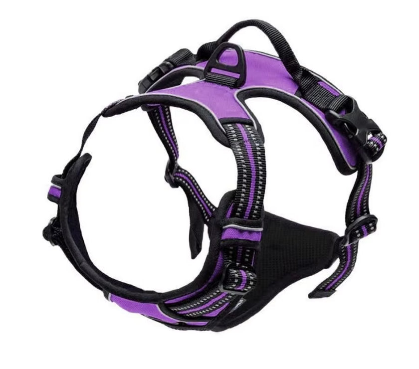 No Pull Dog Harness Front Clip Heavy Duty Reflective Easy Control Handle for Large Dog Walking