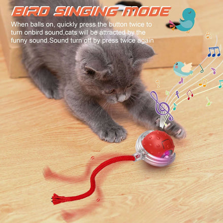 Cat Toys Cats Automatic Rotary Ball Fake Tail Interactive Toy for Cat Pet Training Imitate Mouse Tail Game Christmas Cat Toys