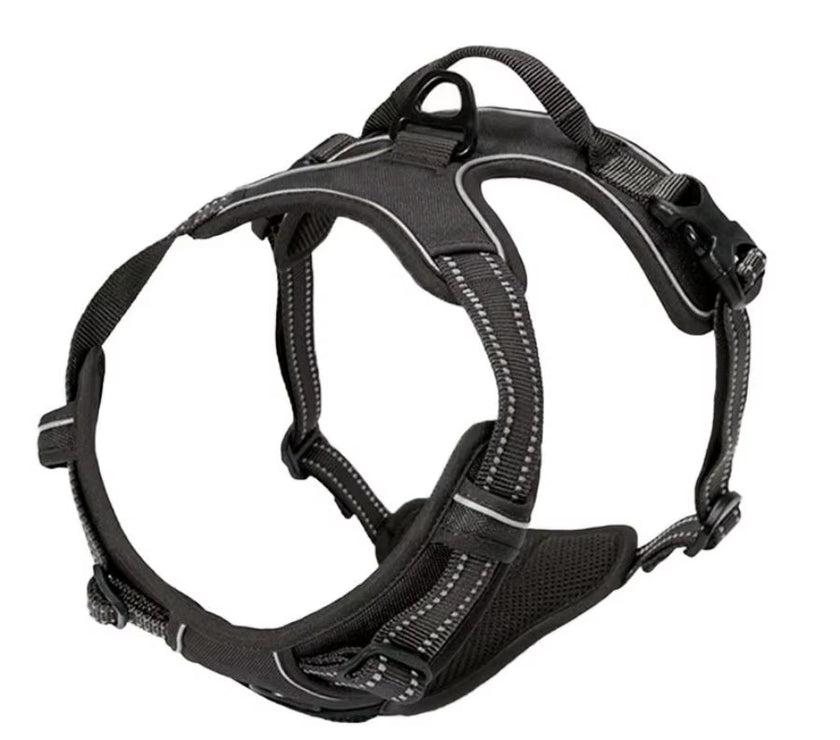 No Pull Dog Harness Front Clip Heavy Duty Reflective Easy Control Handle for Large Dog Walking