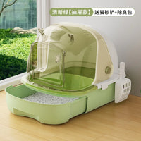 Pet Cats Large Litter Box Drawer-Type Anti-Odor Flip-Up Toilet Anti-Spatter Plastic Bedpans Cat Pet Product Cleaning Accessories