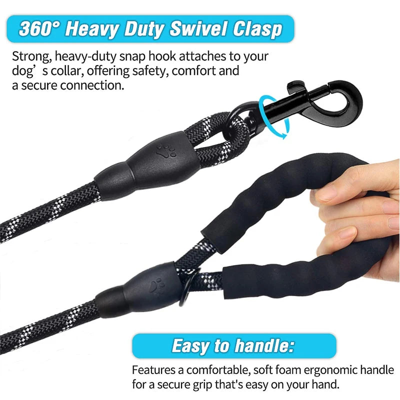 300Cm Nylon Reflective Pet Tractionrope Small Medium-Sizedmulti-Color Circular Tractionrope Comfort Handle Dog Leash Pet Product