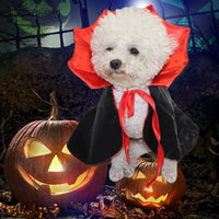 Pet Halloween Costume Vampire Cape with Bat Wings Adjustable Outfit for Puppy Kitten Cat Dog Party Decoration Gift