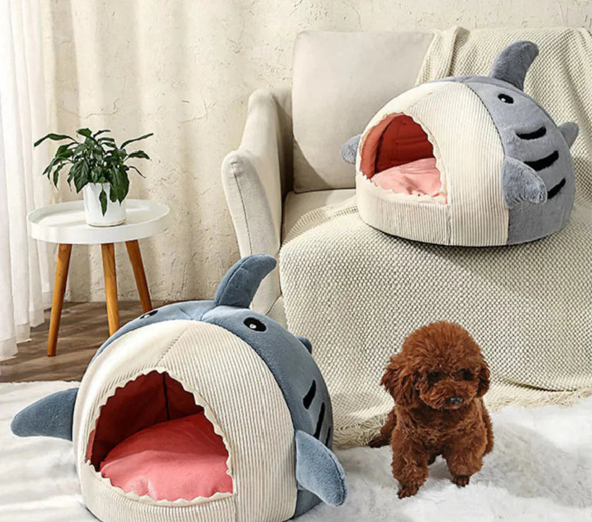 Luxury Plush Shark Pet Bed