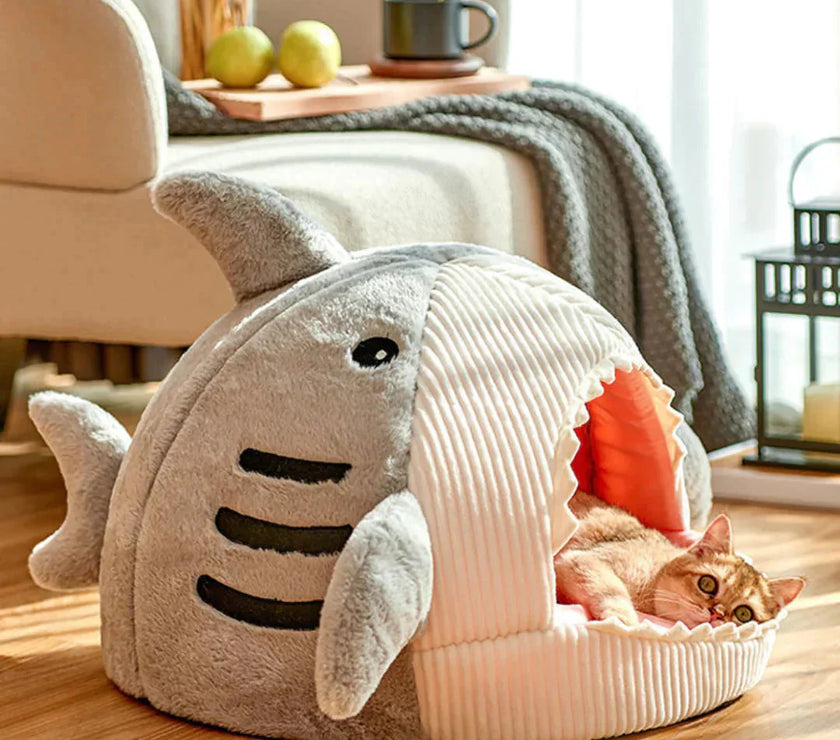 Luxury Plush Shark Pet Bed