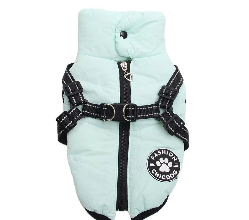 Dogs and Cats Coat Jacket Pet Vest Dog Pet Harness Zipper Design Puppy Warm Hoodies Clothes 4 Colours
