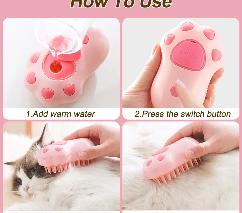 3 in 1 Pet Brush Cat Steam Brush Comb Dog Brush Electric Spray Cat Hair Brushes Massage Pet Grooming Hair Removal Combs