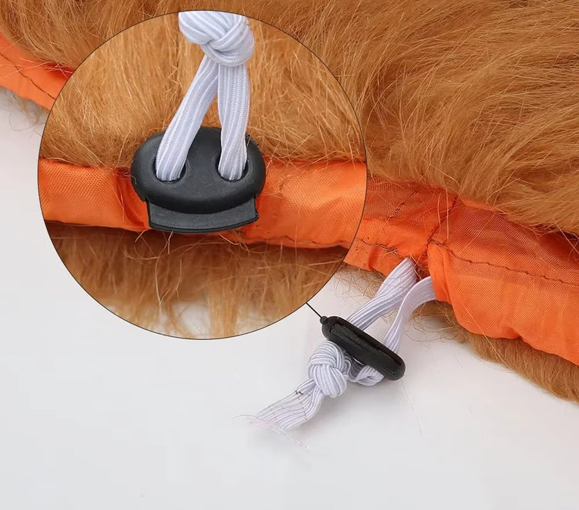 Cute Pet Dog Cosplay Clothes Lion Mane for Dog Costumes Realistic Lion Wig for Medium to Large Dogs with Ear Pet Accessories
