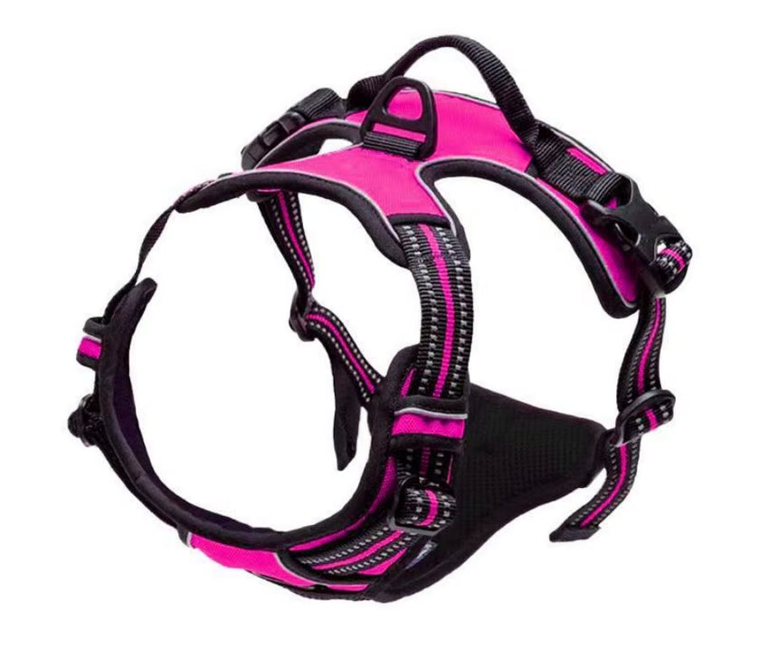 No Pull Dog Harness Front Clip Heavy Duty Reflective Easy Control Handle for Large Dog Walking