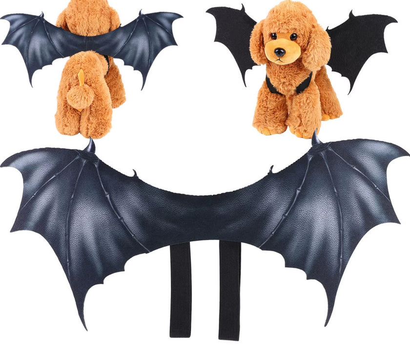 Halloween Pet Cosplay Wings Decor Accessories Halloween Party Masquerade Cat Dog Ghost Festival Dress-Up Plastic Wings Props