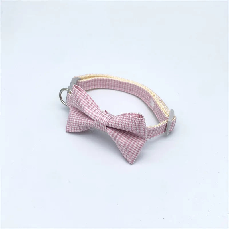 Pet Collar Adjustable Durable Cat Collars Cute Bow Kitten Necklace Soft Bell Puppy Lead Pet Product Cat Dog Accessories