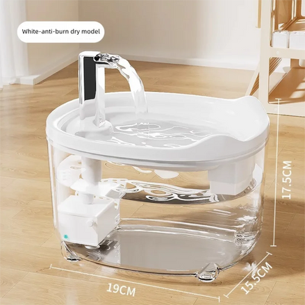 Automatic Cat Water Fountain with Filtration System | Quiet Circulating Pet Water Dispenser | Anti-Dry Burn Protection