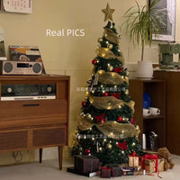 Retractable Christmas Tree Decorative Folding PVC Artificial Christmas Tree for Living Room Shopping Mall Hotel - Christmas Gift