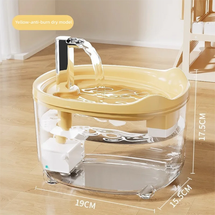 Automatic Cat Water Fountain with Filtration System | Quiet Circulating Pet Water Dispenser | Anti-Dry Burn Protection