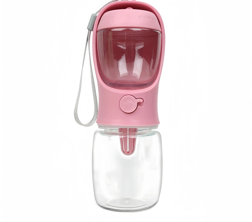 Pets Water Bottle Portable Food Grade Material Dog Cat Travel Pet Water Cup Bottle with Food Dispenser Puppy Water Bottle