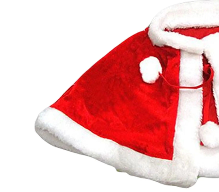 Enchanting Red Velvet Cape Costume for Adults and Kids - Perfect for Christmas and Carnival Celebrations