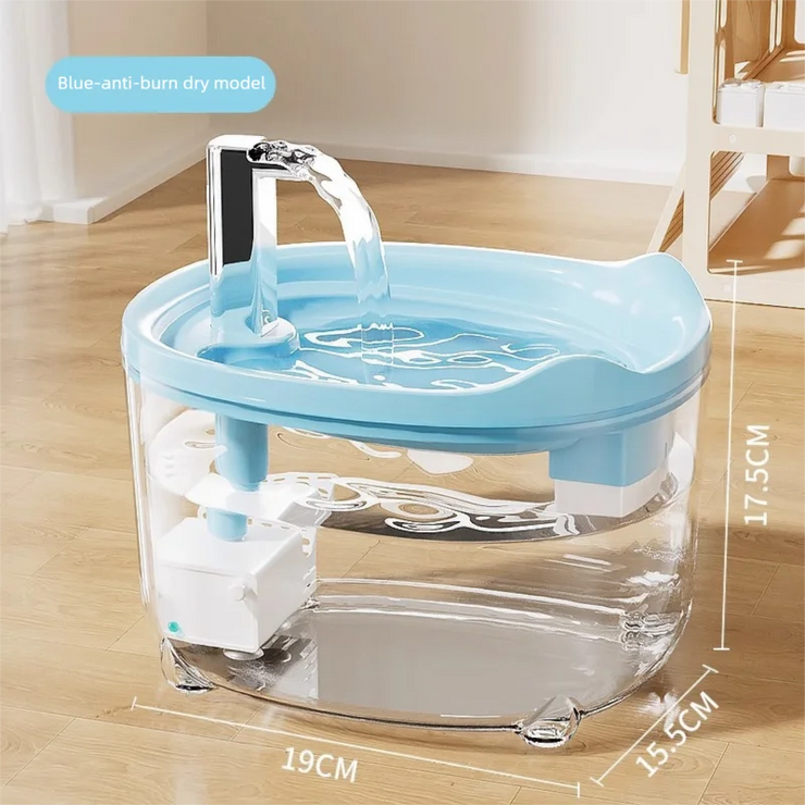 Automatic Cat Water Fountain with Filtration System | Quiet Circulating Pet Water Dispenser | Anti-Dry Burn Protection