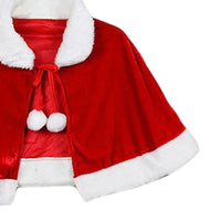 Enchanting Red Velvet Cape Costume for Adults and Kids - Perfect for Christmas and Carnival Celebrations