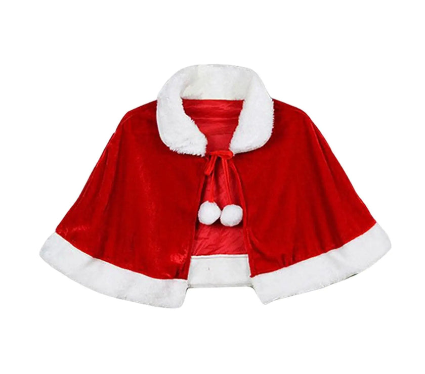 Enchanting Red Velvet Cape Costume for Adults and Kids - Perfect for Christmas and Carnival Celebrations