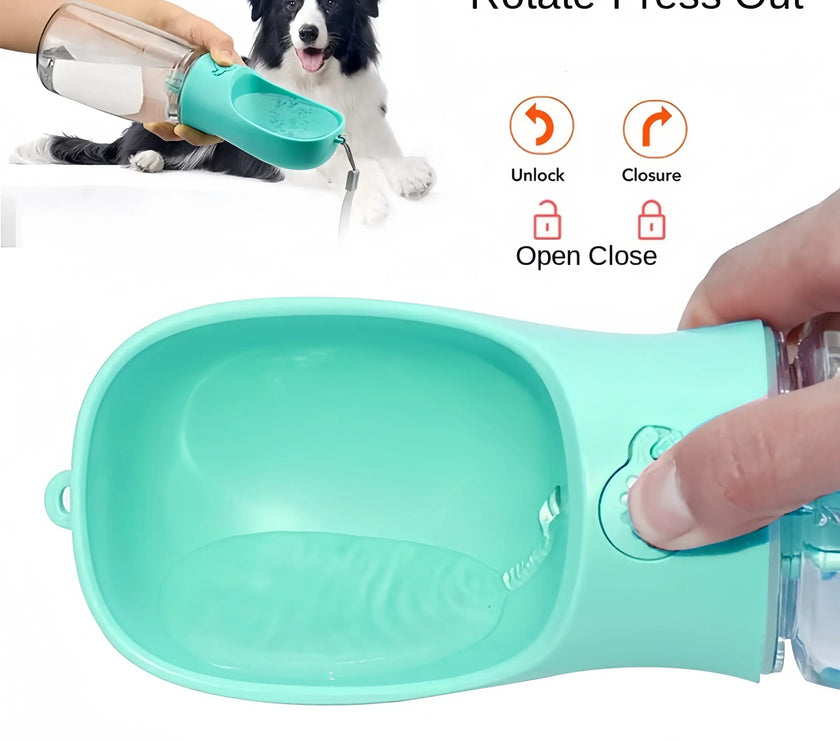 Pets Water Bottle Portable Food Grade Material Dog Cat Travel Pet Water Cup Bottle with Food Dispenser Puppy Water Bottle