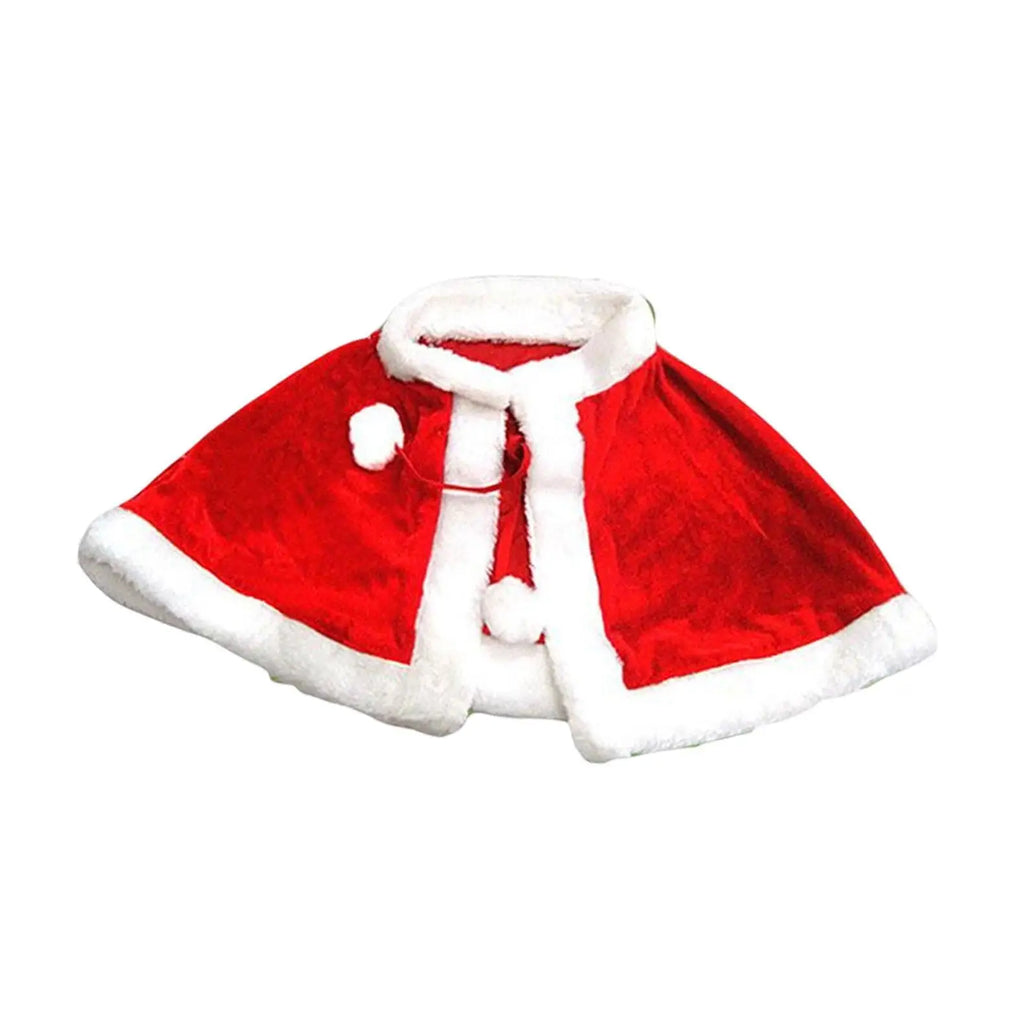 Enchanting Red Velvet Cape Costume for Adults and Kids - Perfect for Christmas and Carnival Celebrations