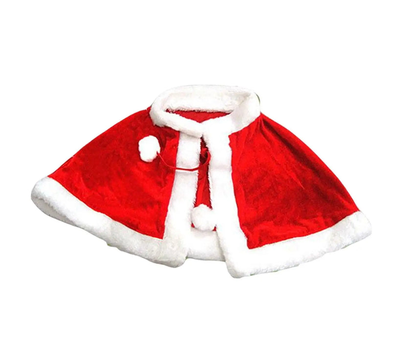 Enchanting Red Velvet Cape Costume for Adults and Kids - Perfect for Christmas and Carnival Celebrations