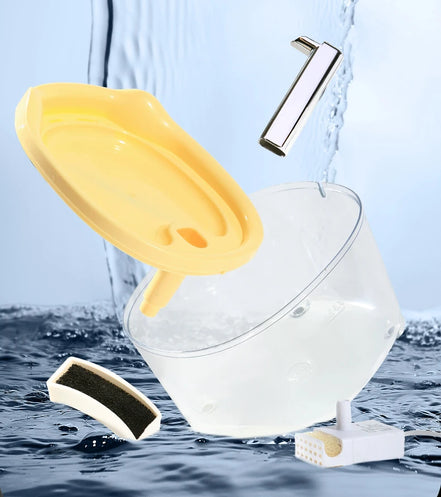 Automatic Cat Water Fountain with Filtration System | Quiet Circulating Pet Water Dispenser | Anti-Dry Burn Protection