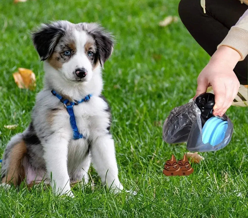 Foldable Pet Shovel with 1 Roll Decomposable Bags for Dog, Pet Collector, Clean Pick Up, Excreta Cleaner, Pet Product