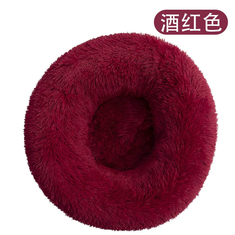 40Cm Dog Cat Plush round Nest Pet Winter Mat Pet Product Accessories Bed Multicolor Multi Size Cat Litter Dog Litter CW2222