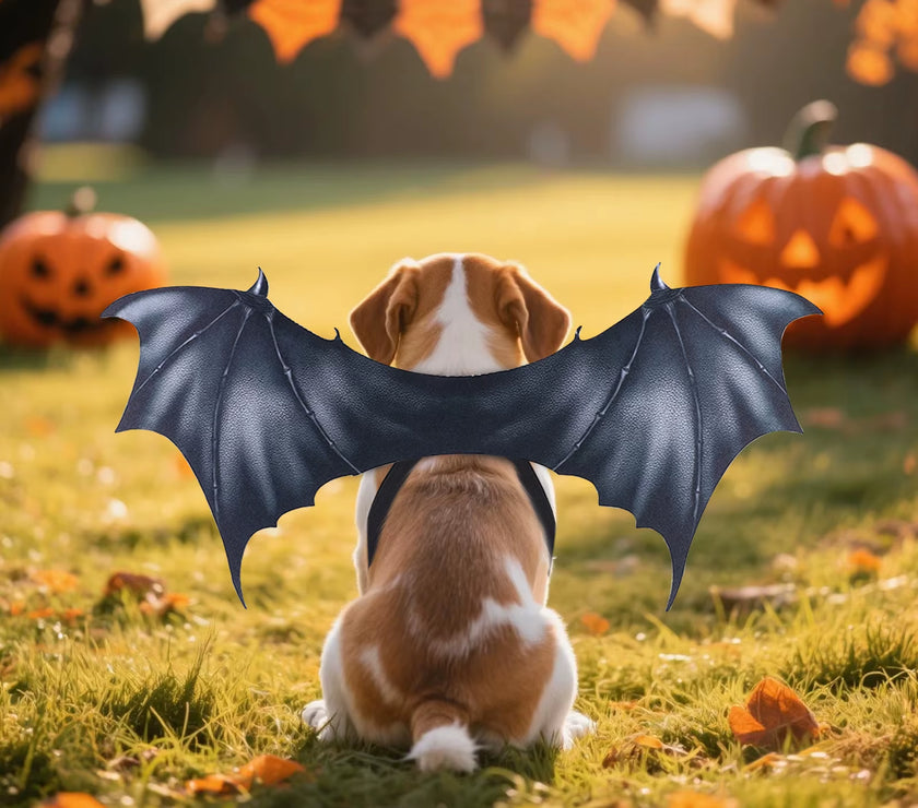 Halloween Pet Cosplay Wings Decor Accessories Halloween Party Masquerade Cat Dog Ghost Festival Dress-Up Plastic Wings Props