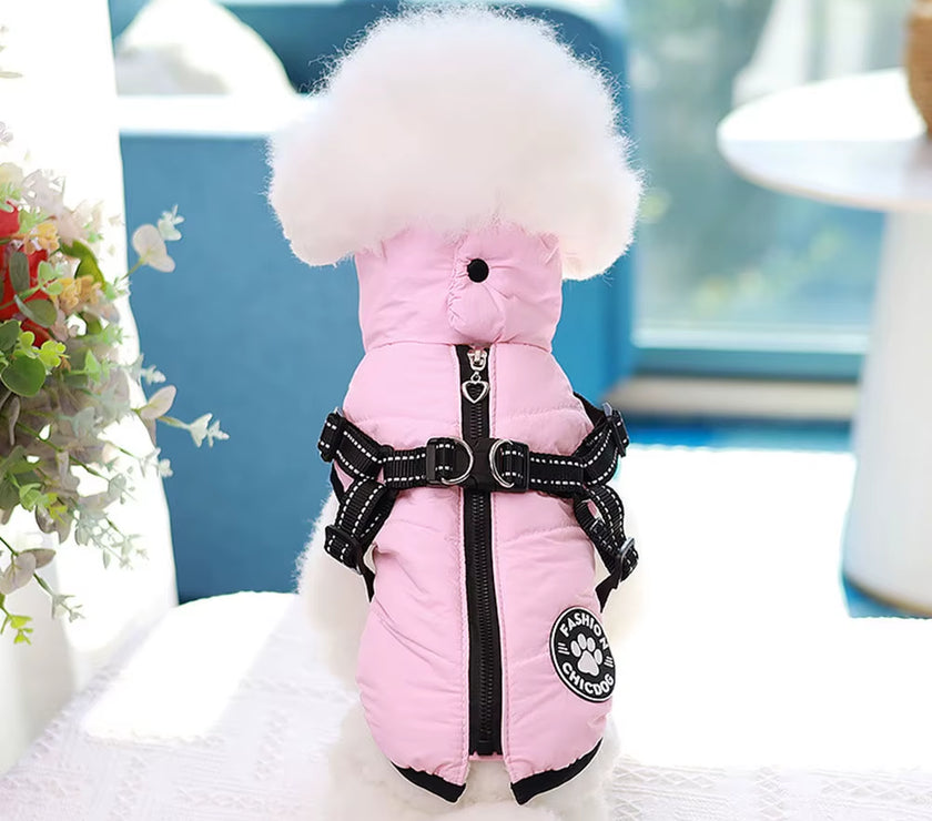 Dogs and Cats Coat Jacket Pet Vest Dog Pet Harness Zipper Design Puppy Warm Hoodies Clothes 4 Colours