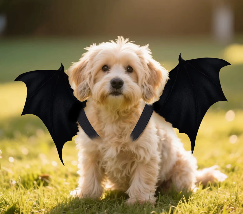 Halloween Pet Cosplay Wings Decor Accessories Halloween Party Masquerade Cat Dog Ghost Festival Dress-Up Plastic Wings Props