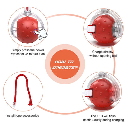 Cat Toys Cats Automatic Rotary Ball Fake Tail Interactive Toy for Cat Pet Training Imitate Mouse Tail Game Christmas Cat Toys