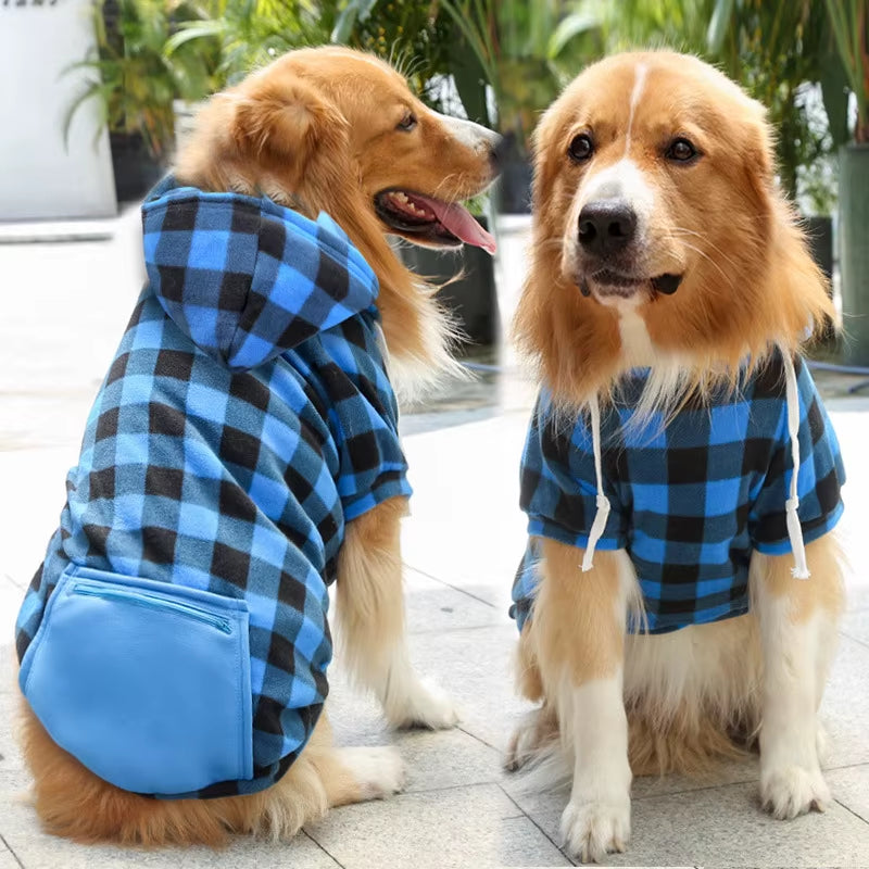 Dog Winter Coat Pet Jacket Plaid Reversible Vest Cold Weather Dog Clothes Pet Apparel for Small Medium Large Dogs