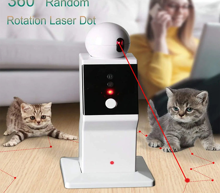 ATUBAN Cat Laser Toy Automatic,Random Moving Interactive Laser Cat Toy for Indoor Cats,Kittens,Dogs,Cat Red Dot Exercising Toy