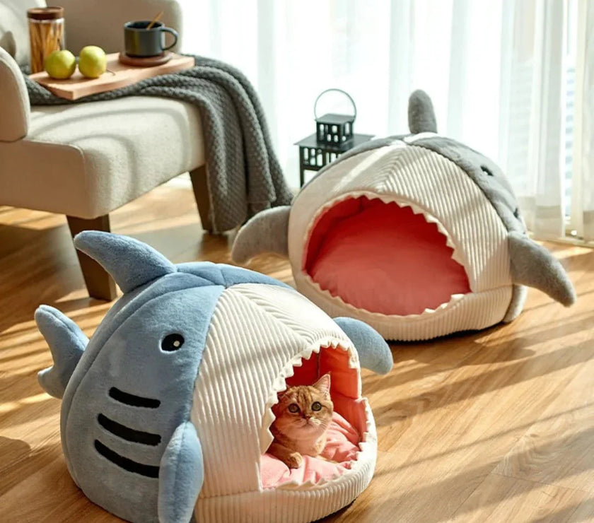 Luxury Plush Shark Pet Bed