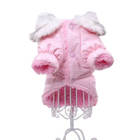 XKSRWE Dog Cat PU Leather Coat Jacket with Zipper Pocket Design Pet Puppy Dress Hoodie Winter Warm Clothes Apparel