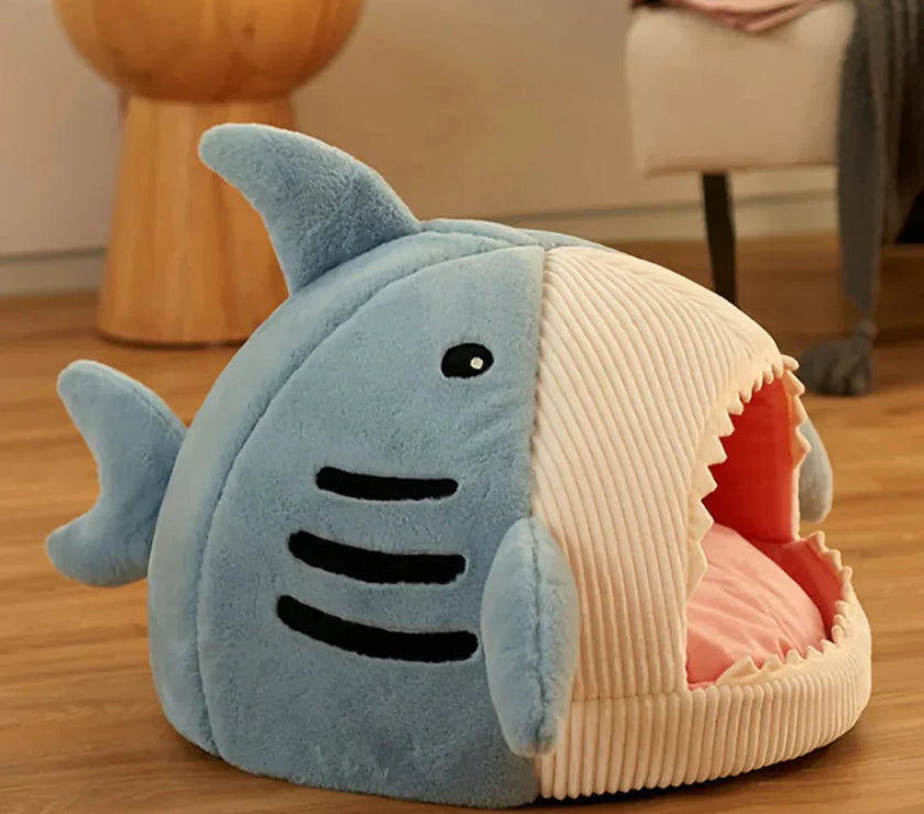 Luxury Plush Shark Pet Bed