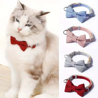 Pet Collar Adjustable Durable Cat Collars Cute Bow Kitten Necklace Soft Bell Puppy Lead Pet Product Cat Dog Accessories